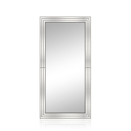 espejo rectangular bicelado triple marco
