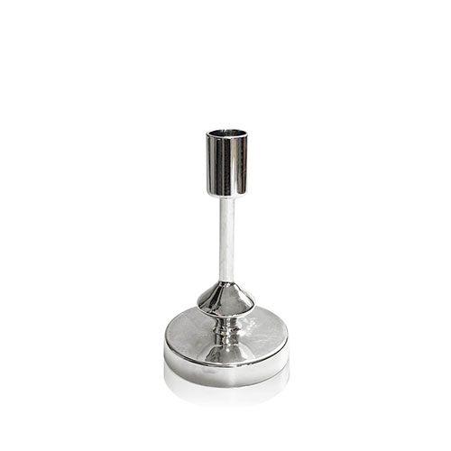Candelabro vidrio cromado Bianca