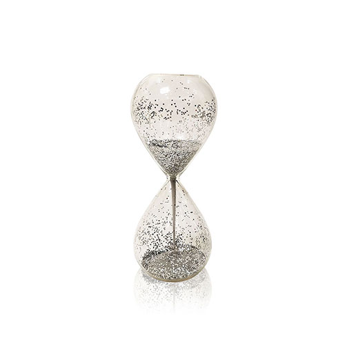 Reloj arena vidrio silver
