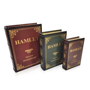 Antique Books Hamlet | Set 3 libros 12x13x17cm, 15x5x21cm, 25x18x6cm.